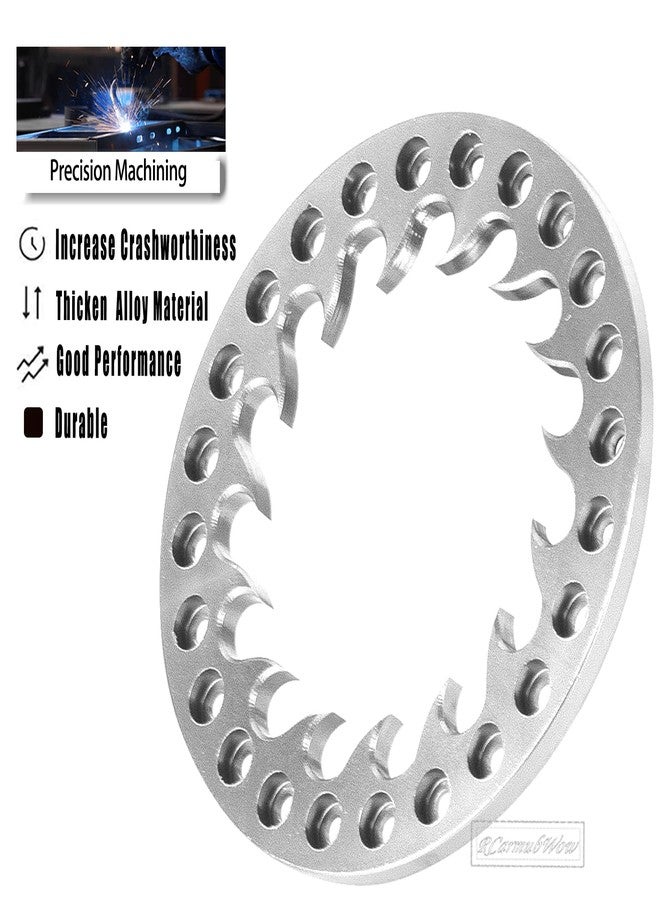RcarmubWow RC Metal 1.9 Beadlock Wheels Replacement Ring for 1/10 Crawler RC Car TRX4 SCX10 90046 90047,Alloy 1.9" Beadlock Rims Replacement Ring,4pcs,Silver - Image 5